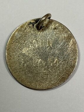 Handmade Sterling Silver Leonore Doskow Personalized Pendant. JOHN 5-17-54